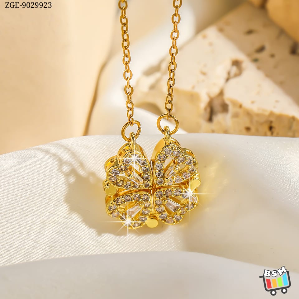 Korean Magnetic Leaf Clover Pendant