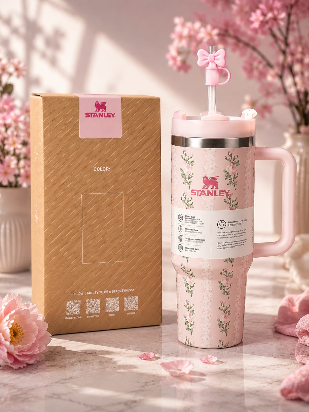 Flower Design Tumbler